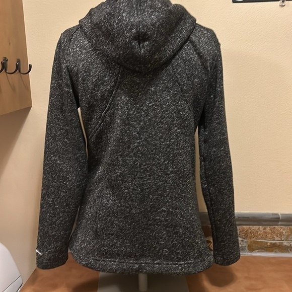 Eddie Bauer Charcoal Fleece Long Sleeve Zip front Hooded Sweatshirt Women’s M - Picture 6 of 11